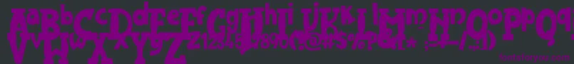 JMH Harry Dickson One Font – Purple Fonts on Black Background