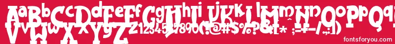 JMH Harry Dickson One Font – White Fonts on Red Background