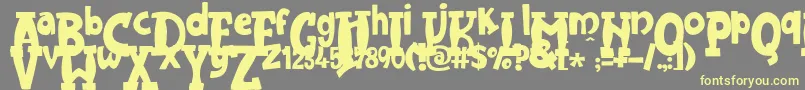 JMH Harry Dickson One Font – Yellow Fonts on Gray Background