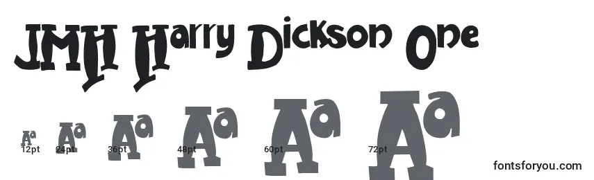 Größen der Schriftart JMH Harry Dickson One (130902)