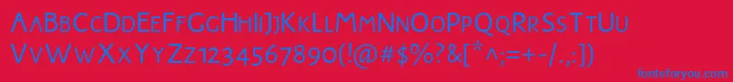 JMH Harry Dickson Subs Font – Blue Fonts on Red Background