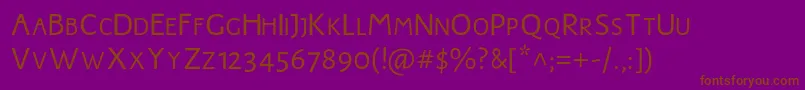 Шрифт JMH Harry Dickson Subs – коричневые шрифты на фиолетовом фоне