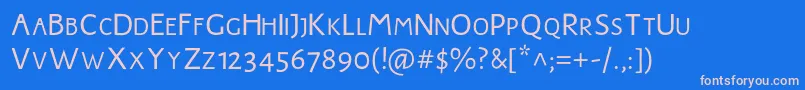 JMH Harry Dickson Subs Font – Pink Fonts on Blue Background