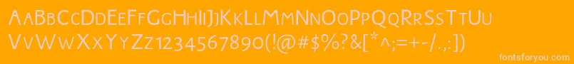 JMH Harry Dickson Subs Font – Pink Fonts on Orange Background