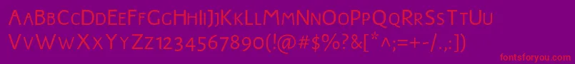 JMH Harry Dickson Subs Font – Red Fonts on Purple Background