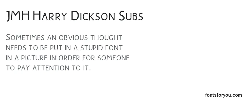 JMH Harry Dickson Subs-fontti