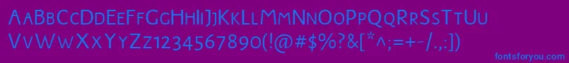Шрифт JMH Harry Dickson Subs – синие шрифты на фиолетовом фоне