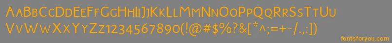 JMH Harry Dickson Subs Font – Orange Fonts on Gray Background