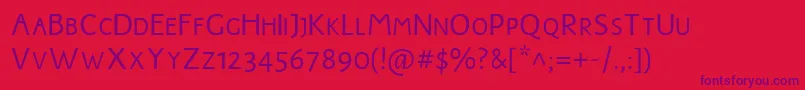 JMH Harry Dickson Subs Font – Purple Fonts on Red Background