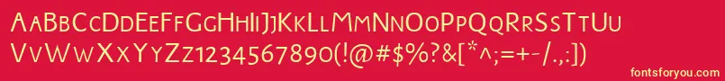 JMH Harry Dickson Subs Font – Yellow Fonts on Red Background