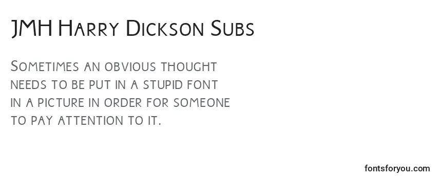 JMH Harry Dickson Subs (130904) Font