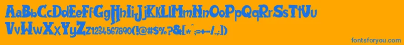 JMH HarryDicksonTwo Font – Blue Fonts on Orange Background