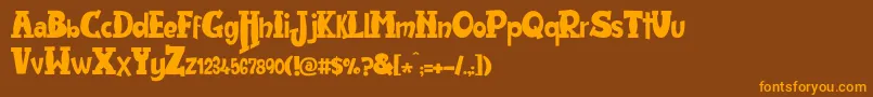 JMH HarryDicksonTwo Font – Orange Fonts on Brown Background