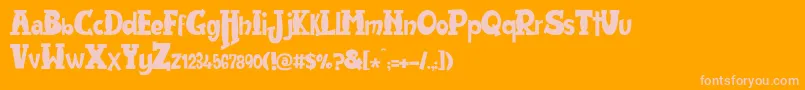 JMH HarryDicksonTwo Font – Pink Fonts on Orange Background