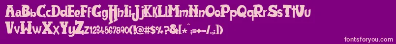 JMH HarryDicksonTwo Font – Pink Fonts on Purple Background