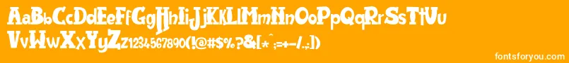 JMH HarryDicksonTwo Font – White Fonts on Orange Background