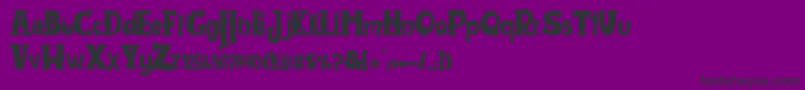 フォントJMH HarryDicksonTwo – 紫の背景に黒い文字