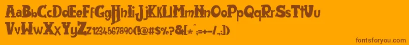 JMH HarryDicksonTwo Font – Brown Fonts on Orange Background