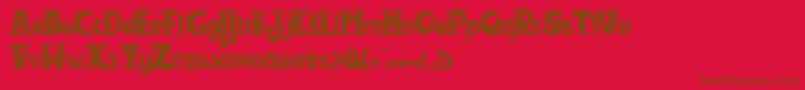 JMH HarryDicksonTwo Font – Brown Fonts on Red Background