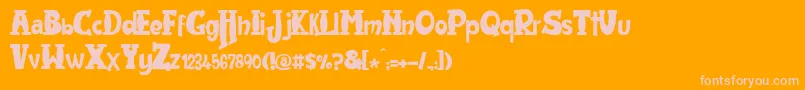 More about JMH HarryDicksonTwo Font JMH HarryDicksonTwo Font – Pink Fonts on Orange Background