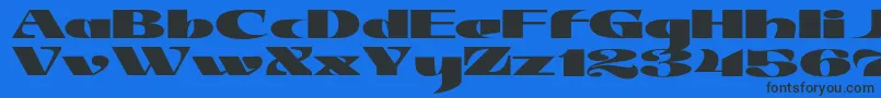 Fonte JMH Jezail – fontes pretas em um fundo azul