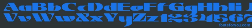 JMH Jezail Font – Blue Fonts on Black Background