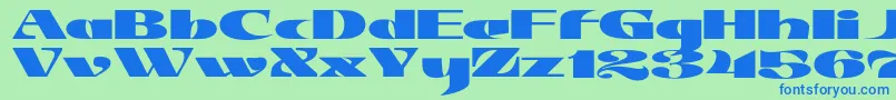 Шрифт JMH Jezail – синие шрифты на зелёном фоне