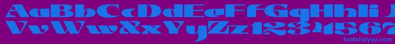 JMH Jezail-Schriftart – Blaue Schriften auf violettem Hintergrund