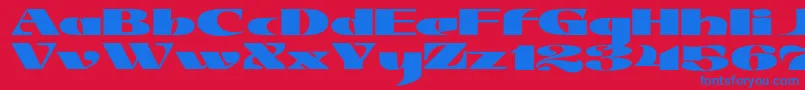 JMH Jezail Font – Blue Fonts on Red Background
