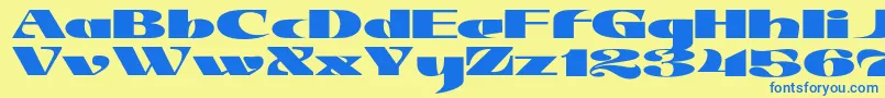 JMH Jezail Font – Blue Fonts on Yellow Background