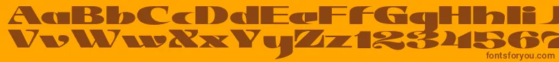 JMH Jezail Font – Brown Fonts on Orange Background