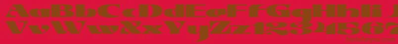 JMH Jezail Font – Brown Fonts on Red Background