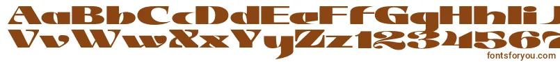 フォントJMH Jezail – 白い背景に茶色のフォント