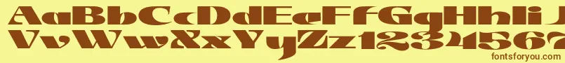 JMH Jezail Font – Brown Fonts on Yellow Background
