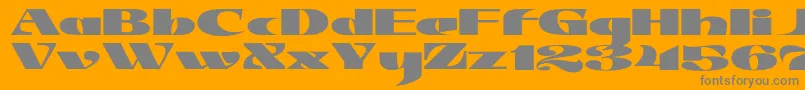 JMH Jezail Font – Gray Fonts on Orange Background