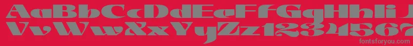 JMH Jezail Font – Gray Fonts on Red Background