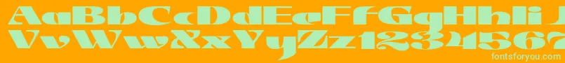 JMH Jezail Font – Green Fonts on Orange Background