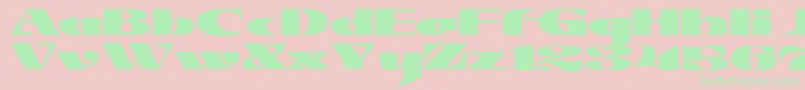 JMH Jezail Font – Green Fonts on Pink Background