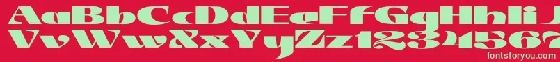 JMH Jezail Font – Green Fonts on Red Background