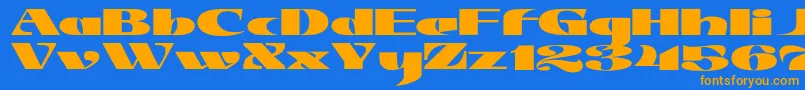 JMH Jezail Font – Orange Fonts on Blue Background