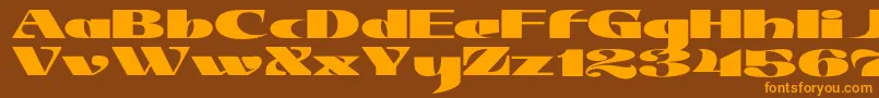 JMH Jezail Font – Orange Fonts on Brown Background