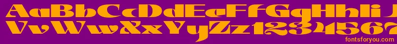 JMH Jezail Font – Orange Fonts on Purple Background