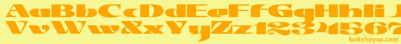 JMH Jezail Font – Orange Fonts on Yellow Background