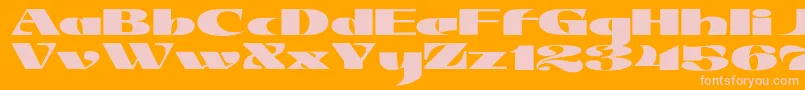 JMH Jezail Font – Pink Fonts on Orange Background