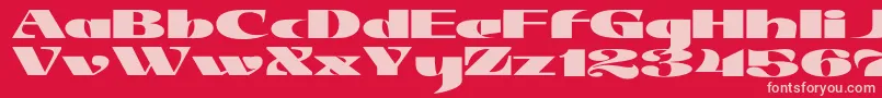 JMH Jezail Font – Pink Fonts on Red Background