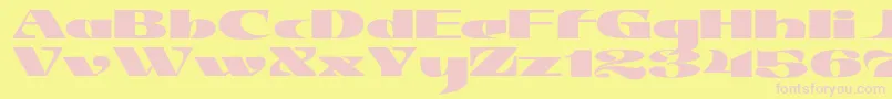 Czcionka JMH Jezail – różowe czcionki na żółtym tle