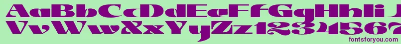 JMH Jezail Font – Purple Fonts on Green Background