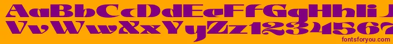 Шрифт JMH Jezail – фиолетовые шрифты на оранжевом фоне