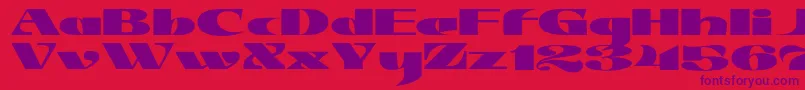 JMH Jezail Font – Purple Fonts on Red Background