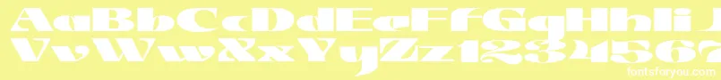 JMH Jezail Font – White Fonts on Yellow Background